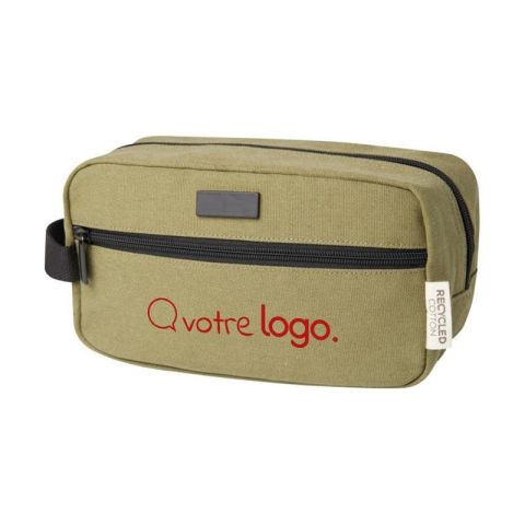 Trousse de toilette Joey de 3,5 L en toile recyclée publicitaire certifiée GRS