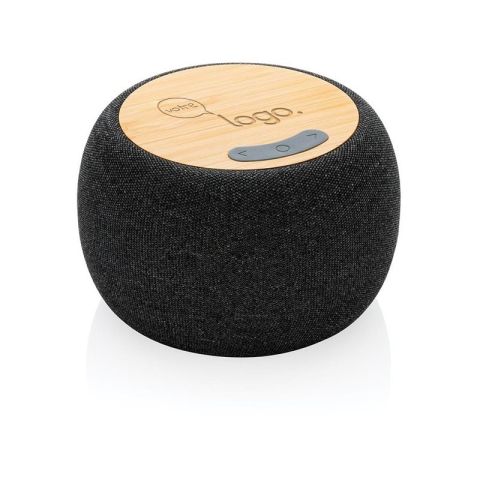 Enceinte 5W en plastique recyclé RCS et bambou FSC® personnalisée