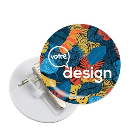 Badge avec pince crocodile personnalisé