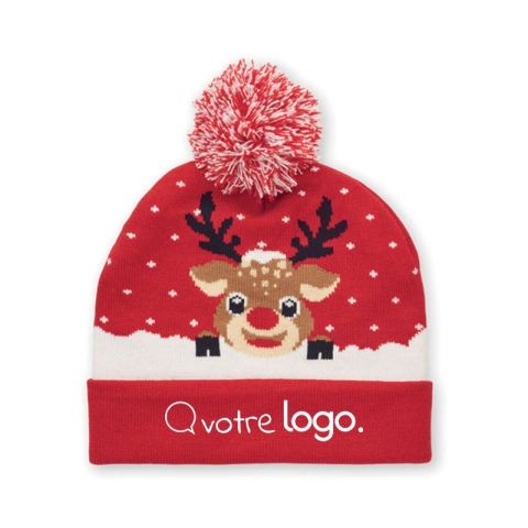 Bonnet à pompon tricoté publicitaire SHIMAS HAT