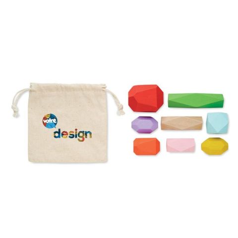 8 Pieces en bois empilables DOLMEN personnalisé