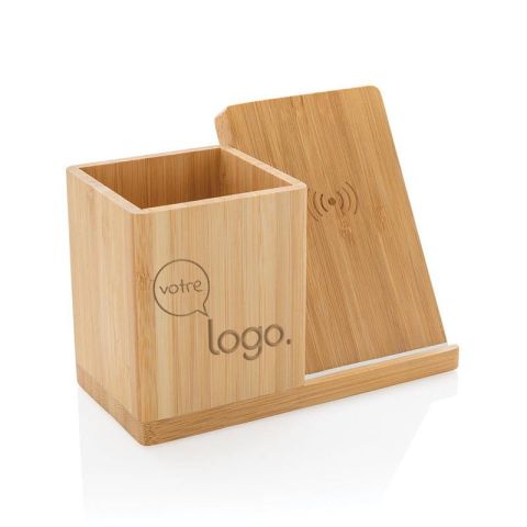 Chargeur personnalisé sans fil 10W en bambou FSC® Calgary