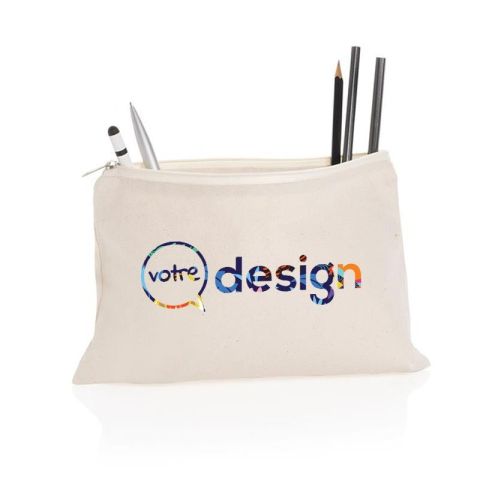Trousse à crayons personnalisé en toile recyclée non teintée Aware™