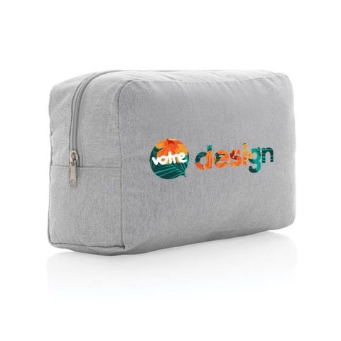 Trousse de toilette publicitaire en toile recyclée non teintée Aware™