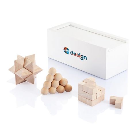 Casse tête chinois publicitaire 3 pièces FSC®