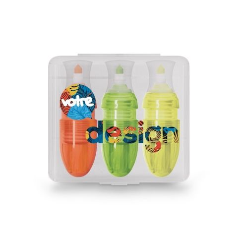 BOITE DE 3 SURLIGNEURS PUBLICITAIRE