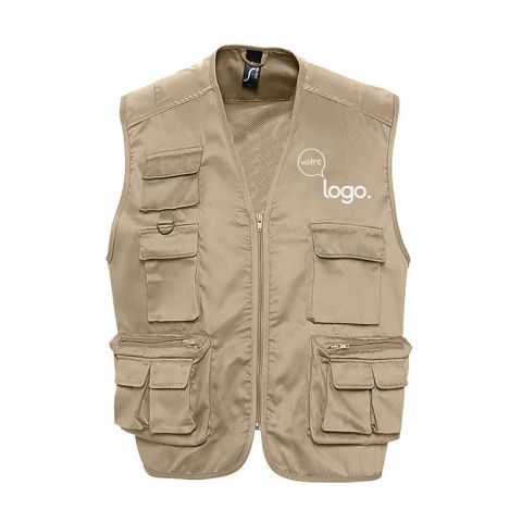 Gilet reporter multi-poches homme personnalisé WILD