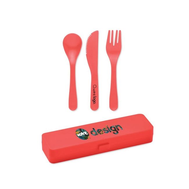 Set de couverts publicitaire en PP RIGATA