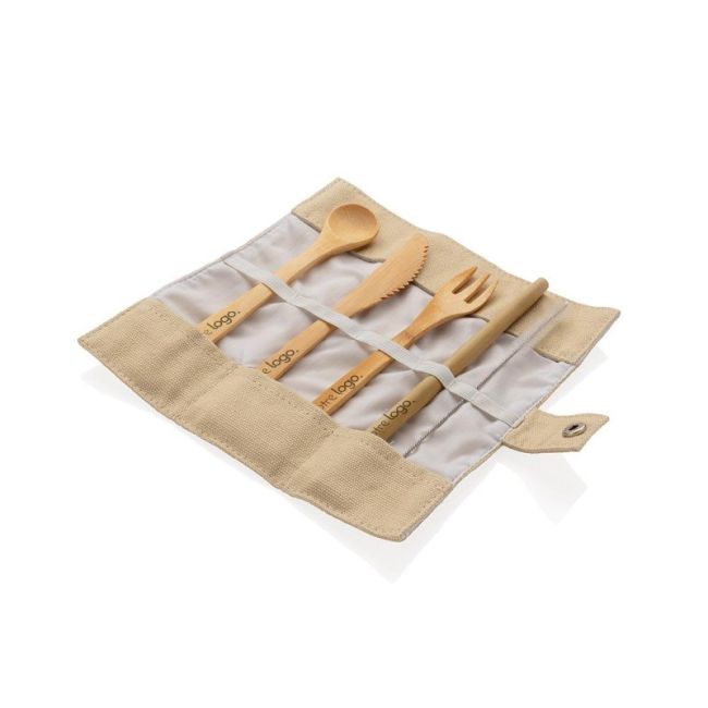 Set de couverts en bambou personnalisé