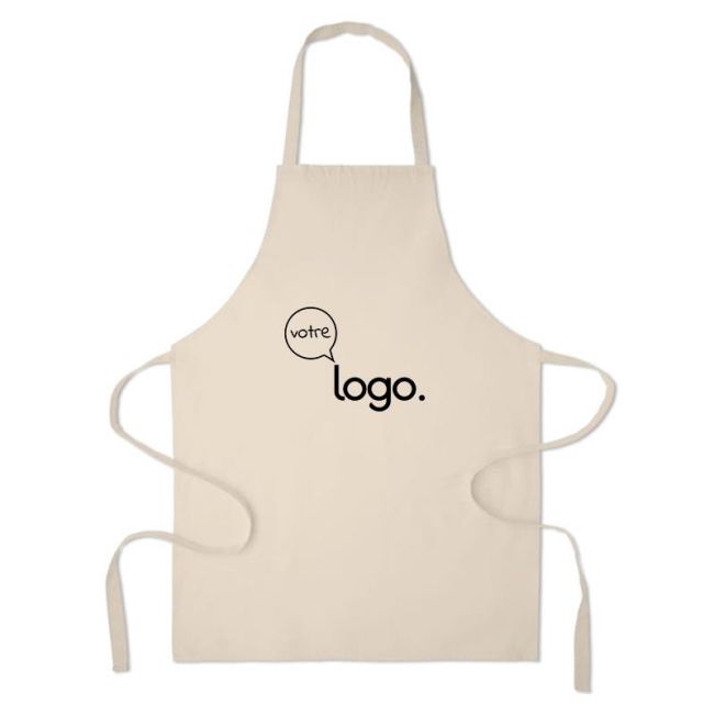 Tablier personnalisé en coton recyclé et polyester RPET 180g
