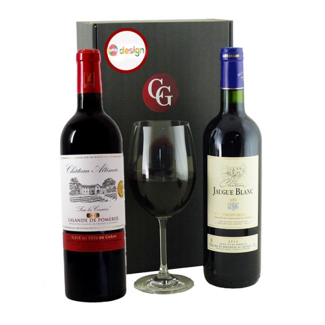 Coffret publicitaire de vin rouge - Grand vin de Bordeaux